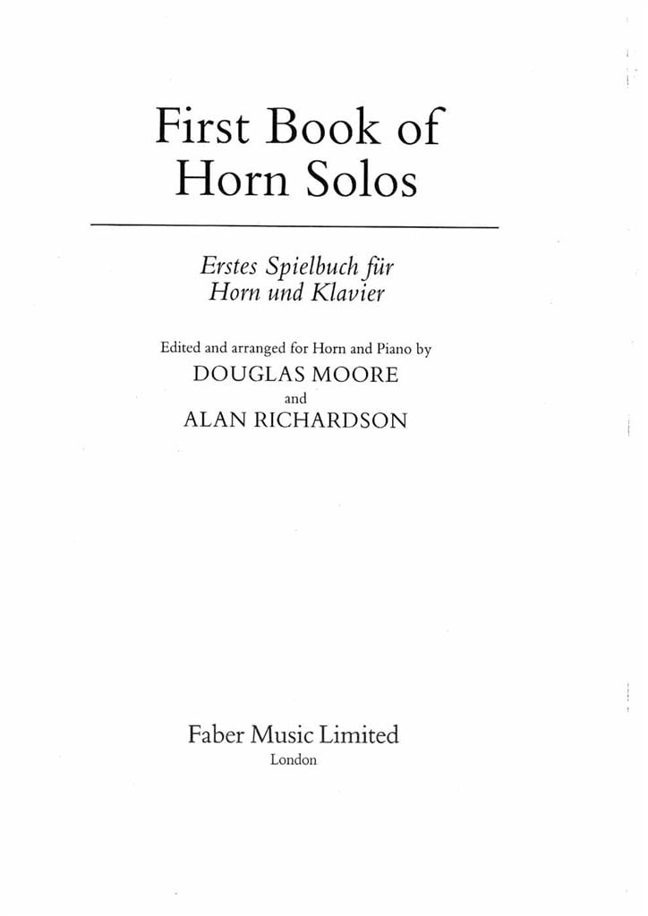 First Book of Horn Solos